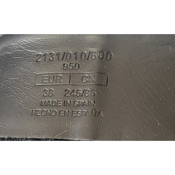 ZARA WOMAN LEATHER HIGH BLOCK HEEL ANKLE BOOTS BLACK - Made in Spain - Size 38 - Picture 9 of 9